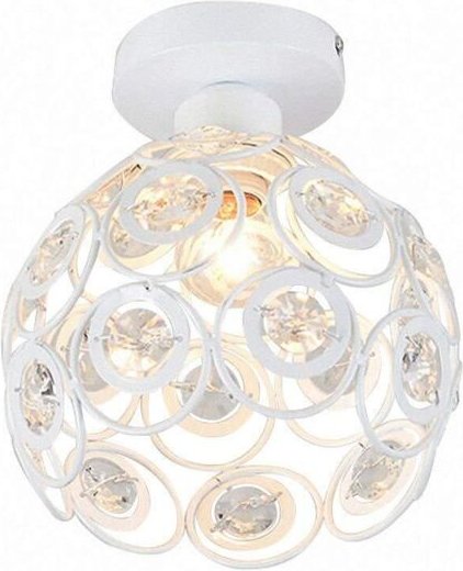 Moderne Deckenleuchte aus Metall Kristall Deckenlampe E27 Runde Design für Eingang, Schlafzimmer, Cafe, Restaurant (20 c...