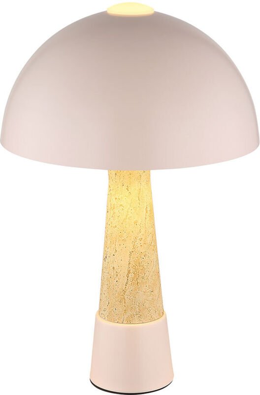 Tischleuchte Schalter Leselampe Beistelllampe champagnerfarben matt H 36,5 cm