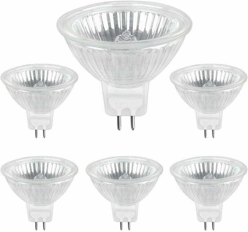 Cyslmuk - GU5.3 35W 12V Halogenlampe, MR16 Halogen-Spotlampe, 6er-Pack,