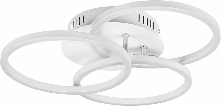 Deckenleuchte Deckenlampe Designleuchte Schlafzimmer Fernbedienung dimmbar Nachtlicht cct Steuerung, Metall matt weiß, 1...