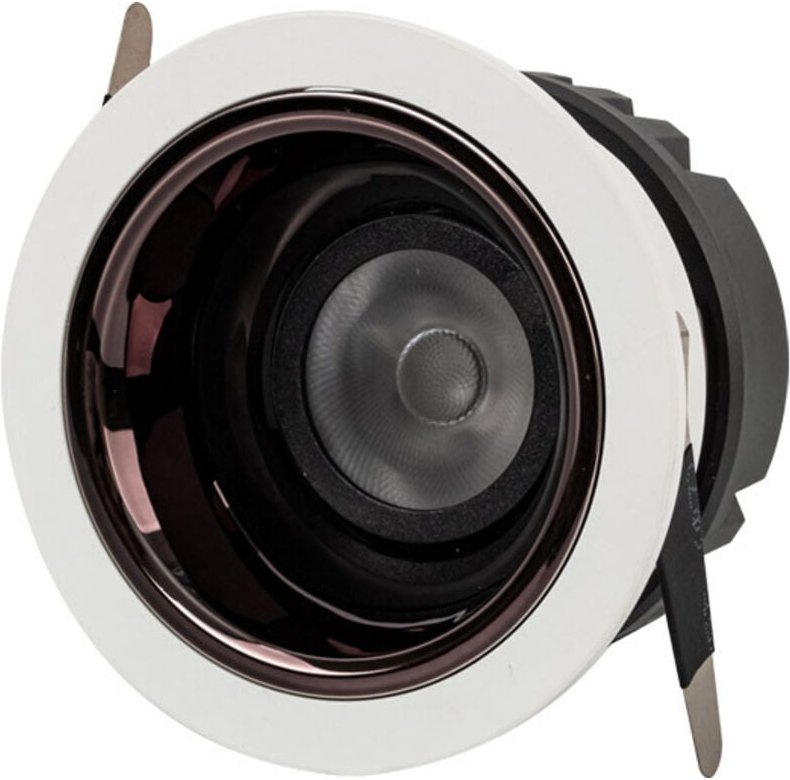 7-Watt-Einbaustrahler aus Aluminium mit Blendschutz, verstellbarem Winkel und ultraheller Frontplatte