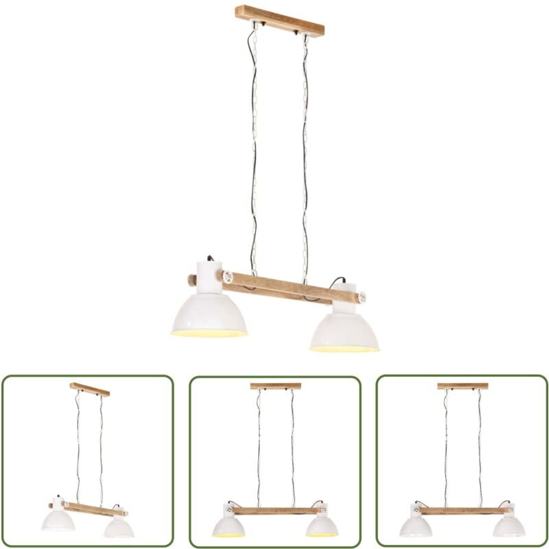 The Living Store - Hängelampe Industriestil 25 w Weiß 109 cm E27 - Hängeleuchte - Industrielampen - Wohnraumbeleuchtung ...