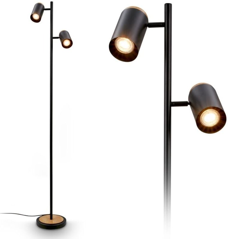 B.k.licht - Stehlampe Stehleuchte Standleuchte Leselampe Schwenkbar Wohnzimmer Schalter