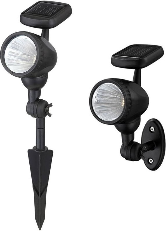 Globo - Praktische, schwenkbare led Solarleuchte mit Erdspieß oder zur Wandmontage