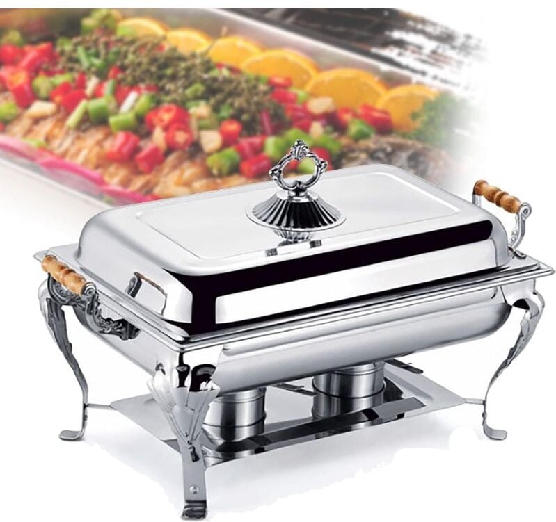 Thumbnail - Senderpick - Edelstahlschüsselwärmer für Chafing Dish, Wärmebehälter aus Edelstahl für Catering, Buffets und zur Isolier...