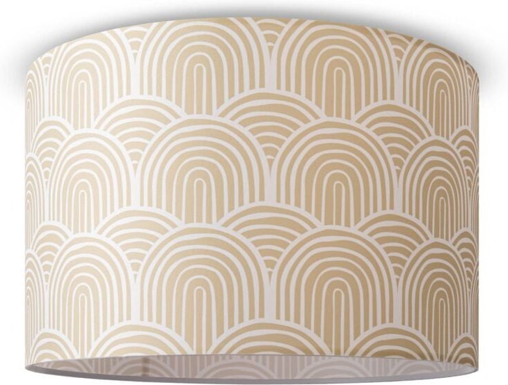 Deckenlampe Wohnzimmer Pendelleuchte Esstisch Lampenschirm Stoff Modern Abstrakt Design 7 (Ø45,5 cm), Deckenleuchte - We...