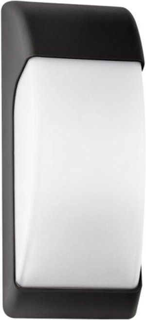 Fabrilamp - Wandleuchte espelta outdoor 1xe27 schwarz ip65 polycarbonat 32x12,9x13 cm