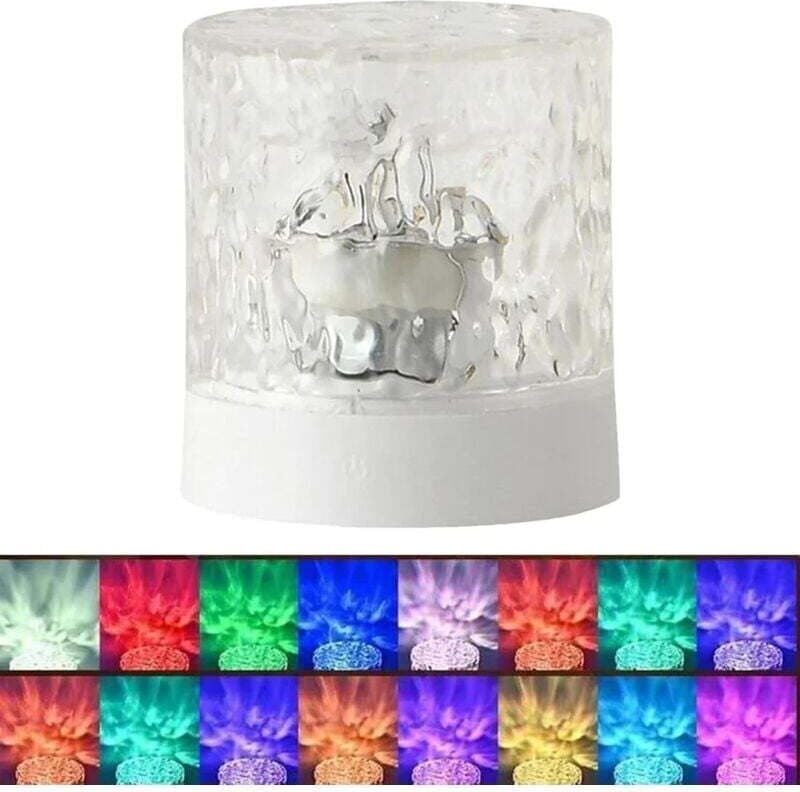 Vtizikl Projecteur de lumière d'ondulation d'eau, lampe de projection d'ondulation d'eau - Lumière d'ambiance d'ondulati...