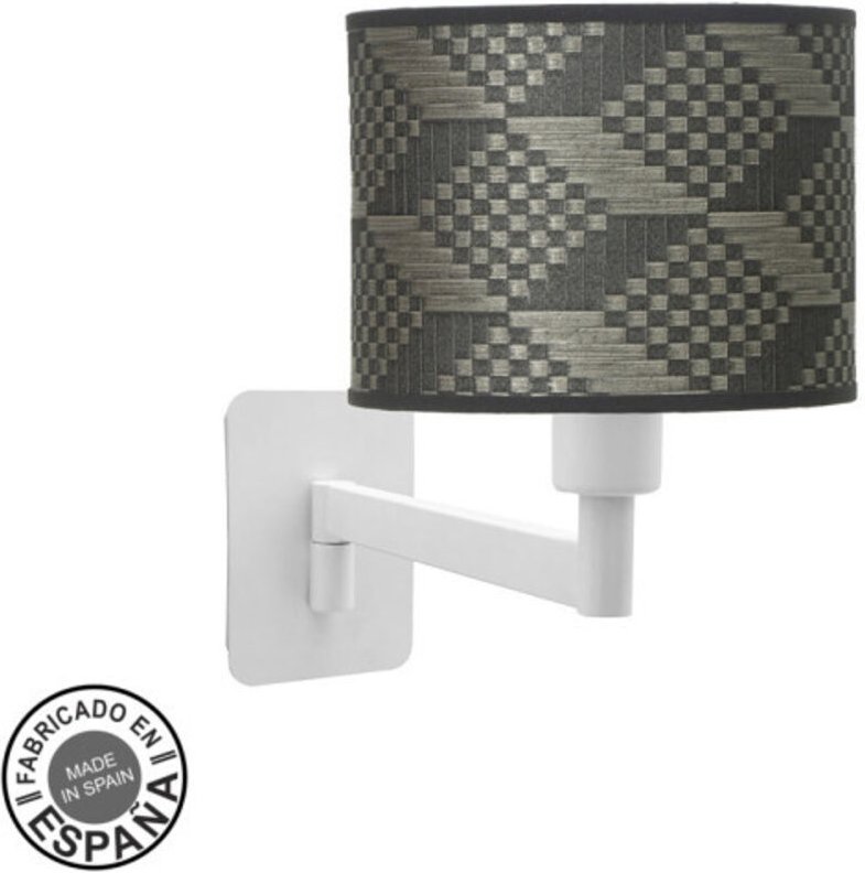Wandleuchte moda 1xe14 weiß/tetrisgrau 26x17x28 cm