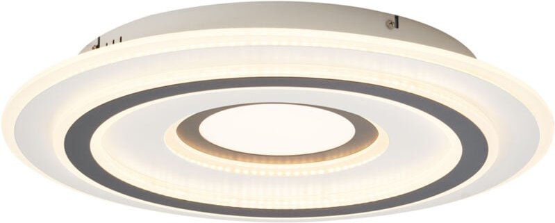 Design-Deckenleuchte Weiß mit Dunkelgrau Rund inkl. led Dimmbar - Taylor