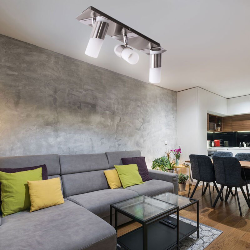 Deckenstrahler Deckenleuchte Strahler verstellbar led Spot Innenleuchte Wohnzimmerlampe Küchenleuchte 3x 3W 245 lm 3000K...