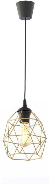 TK Galaxy 20cm Drahtrahmen-Pendelleuchte Schwarz, Gold 1xE27