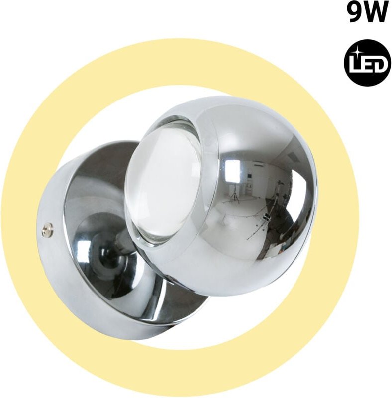 LED-Wandleuchte mit Optik "BOO" 9W - Chrom - Up & Down - 2700K