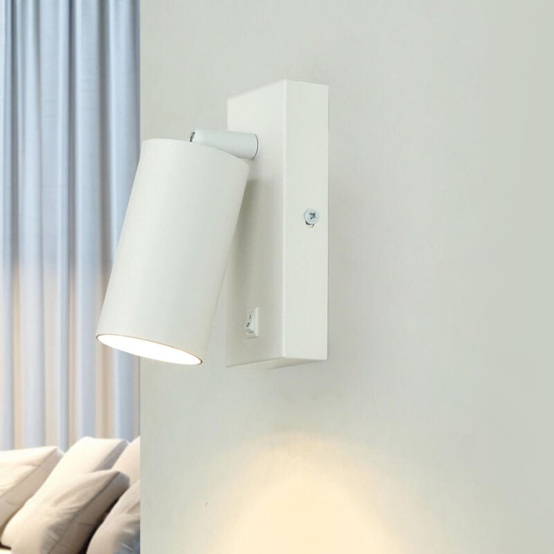 Thumbnail - Wandlampe Metall GU10 verstellbar Weiß Wandspot