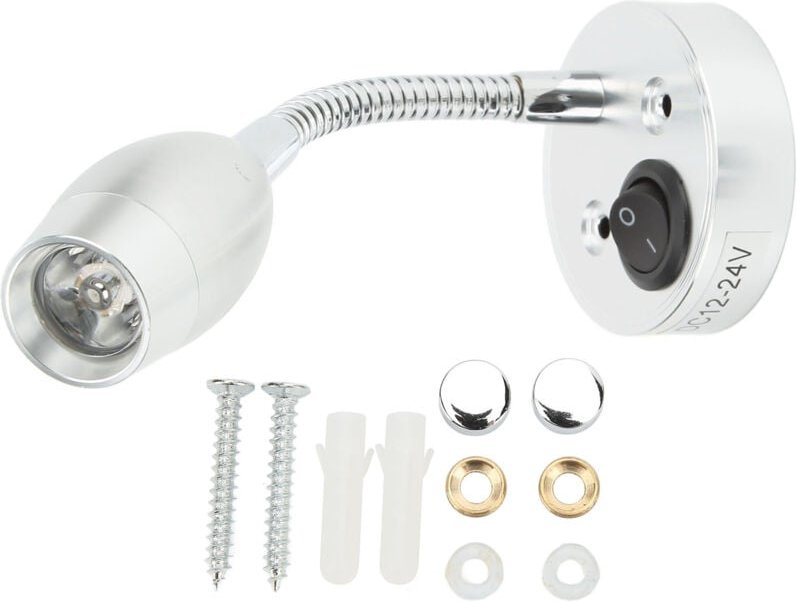 LED-Leuchte für Wohnmobile (12–24 V), Boots-Leselampe, verstellbare Wandleuchte, Kabinenkartenleuchte, neutrales Licht