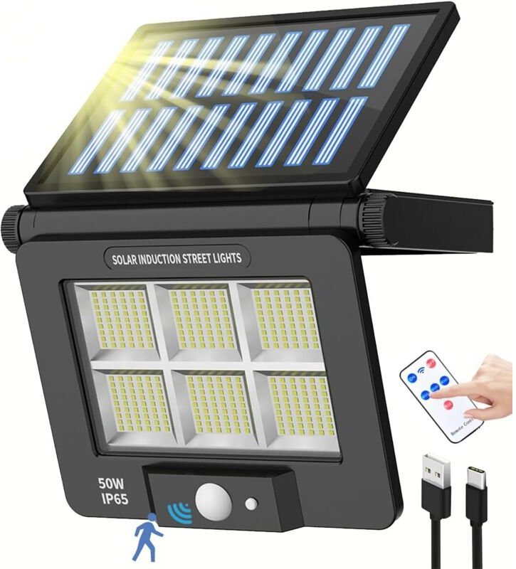 Wasserdichte Solar-Innenhofleuchten, Solar-Außenleuchten, Solar-Straßenleuchten, 3-Modus-Induktions-Solar-Straßenleuchte...