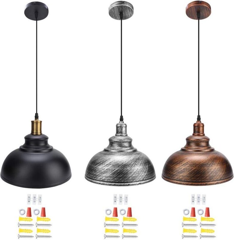 Pendelleuchte, moderne Hängelampe im Industriestil mit Topfdeckel-Design für Esszimmer, Arbeitszimmer, Flur, Restaurant,...