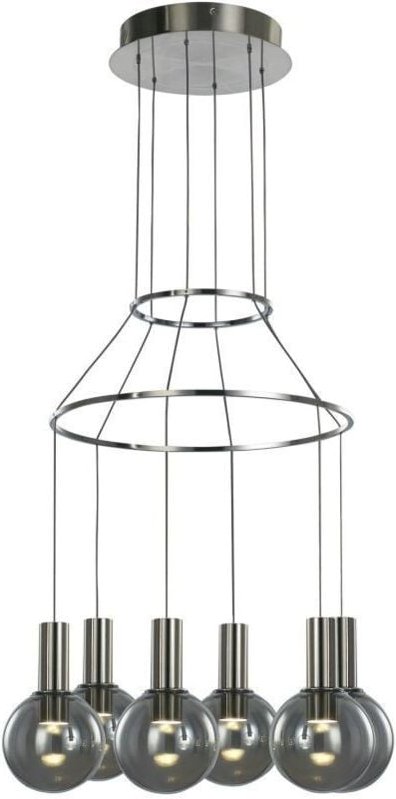 Thumbnail - Aria - Moderner LED-Anhänger Chrom, Warmweiß 3000K 1260lm Dimmbar - Italux