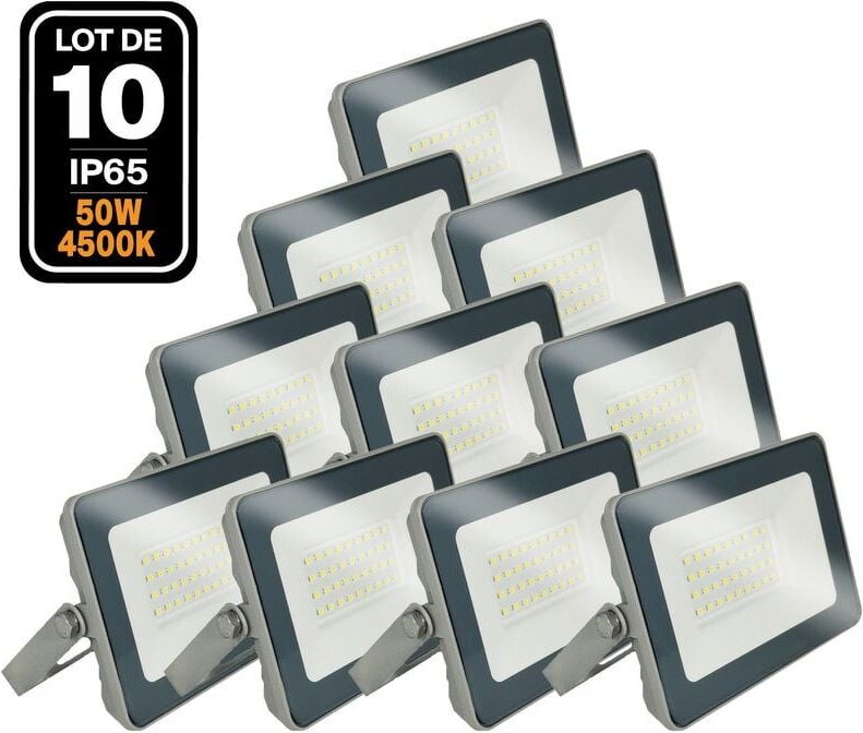 10 LED-Fluter 50W Proline Neutralweiß 4000K Hohe Helligkeit.