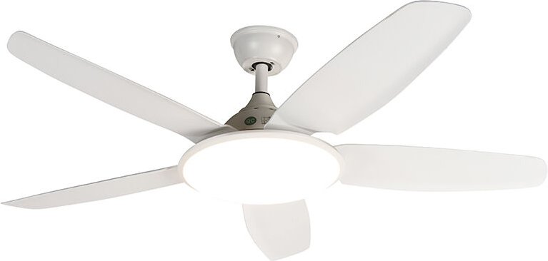 Deckenventilator weiß 130cm inkl. led Dimmbar mit Fernbedienung - Vifte