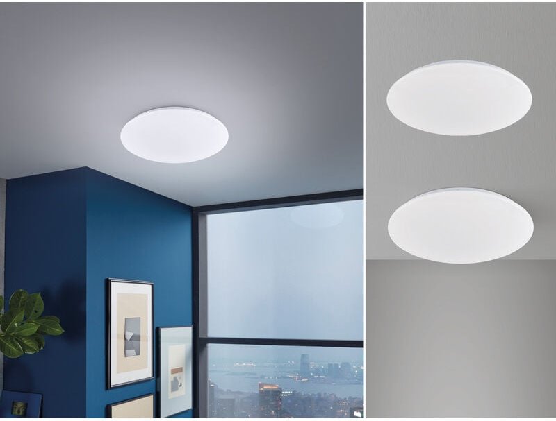 Led Deckenleuchten 2er set flach, dimmbar über Lichtschalter, ø 39,5cm