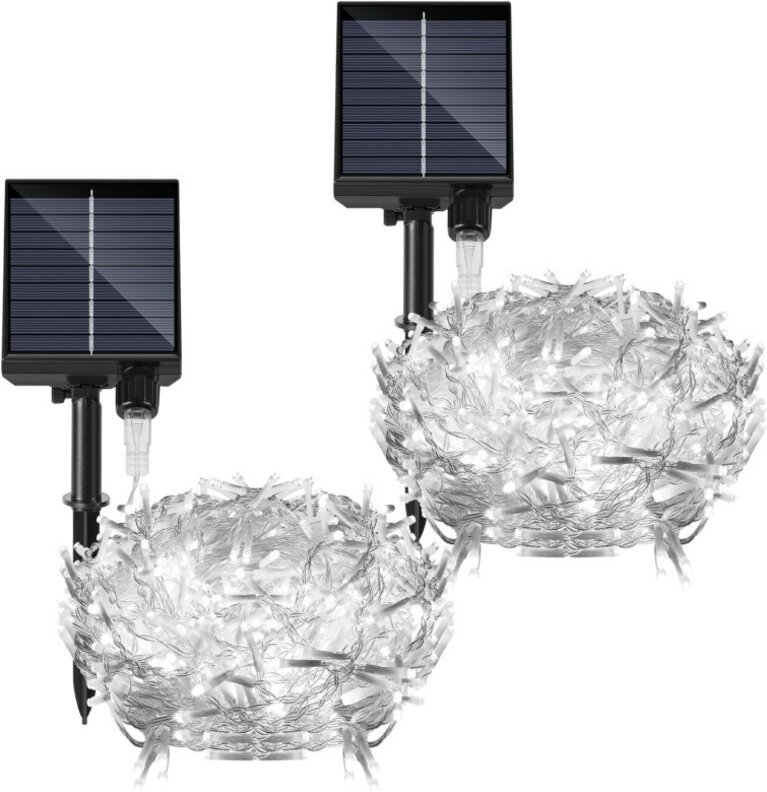 Thumbnail - SWANEW LED Solar Lichterkette LED Lichtervorhang Weihnachtsbeleuchtung Wasserdicht Außen Garten Hochzeit Party Weihnacht...