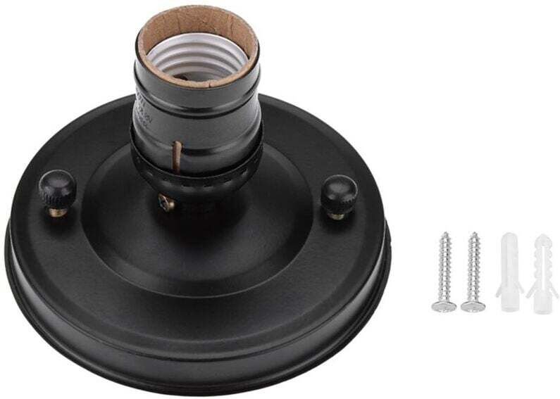 Douille À Vis Noir E26 E27 Pour Suspension Plafonnier Applique Murale Vintage Industriel