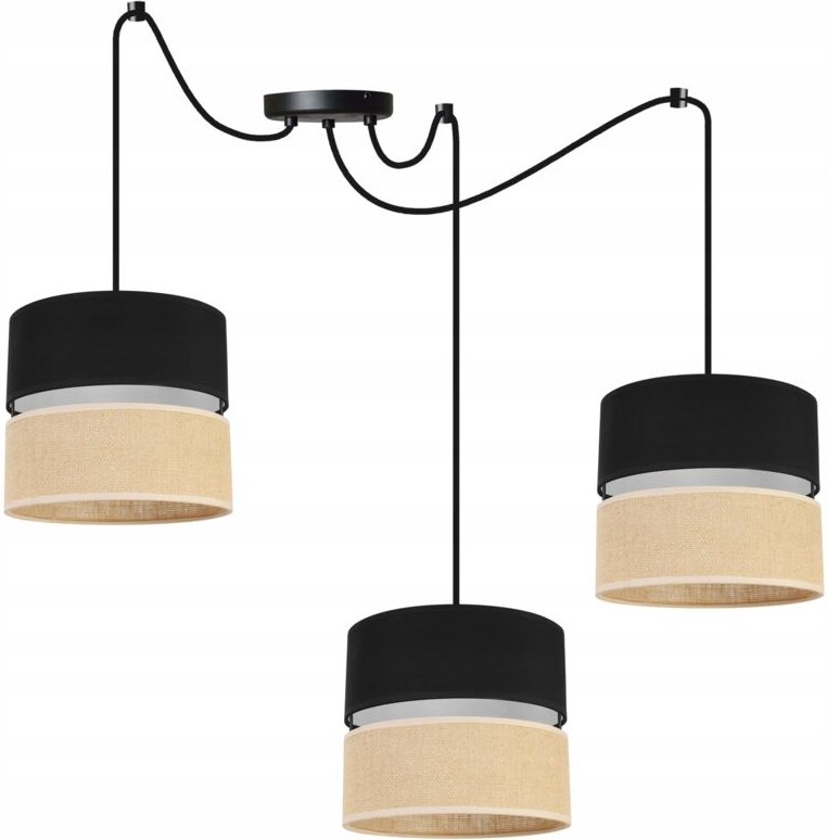 Spider Deckenhängelampe, Lampenschirm 20 Cm Schwarz