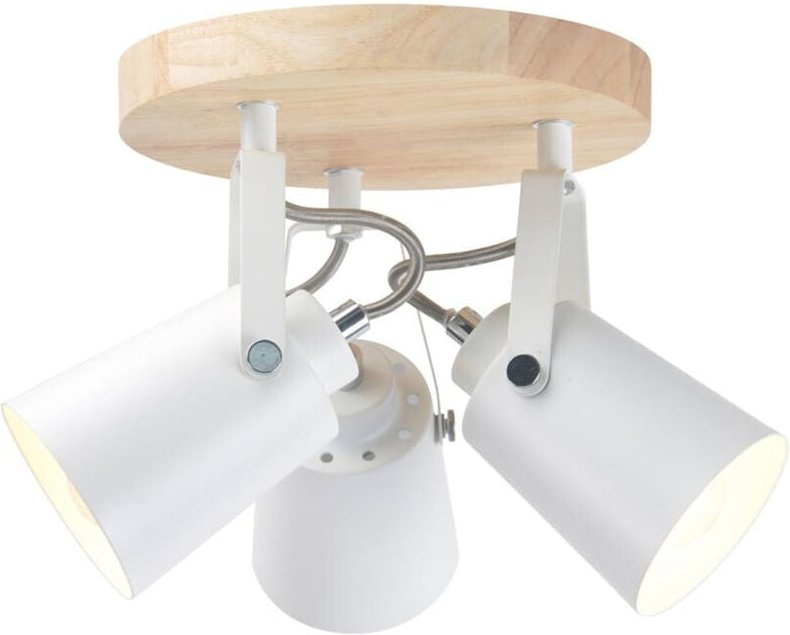 Runde Deckenleuchte Dera mit drei Strahlern