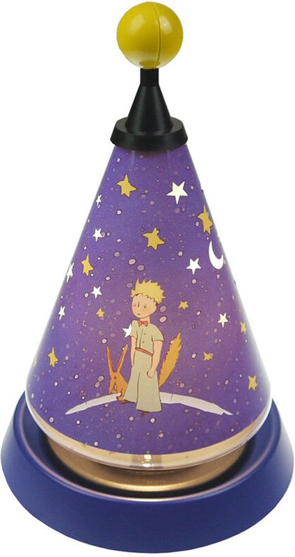 Niermann - Tischlampe Carrousel kleiner prinz projiziert Mond und Sterne ins Kinderzimmer