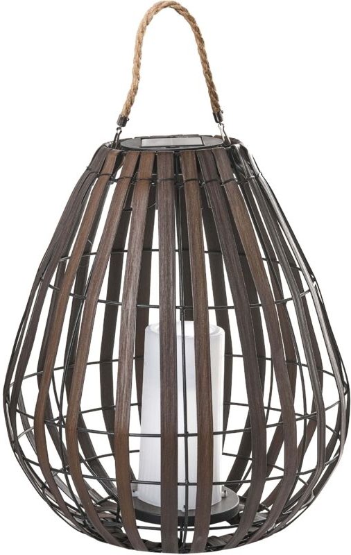 Solarbetriebene Laterne LUFUPA 61 cm Dunkelbraun