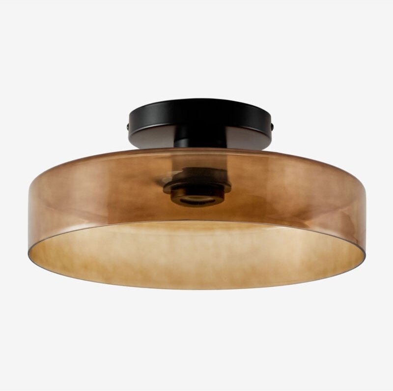 Thumbnail - Sklum - Jaxal Glas-Deckenleuchte Geräuchertes Braun Ø35 cm