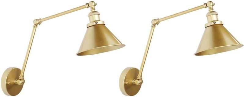 Wandlampe 2er Set NARVA verstellbar Metall Gold