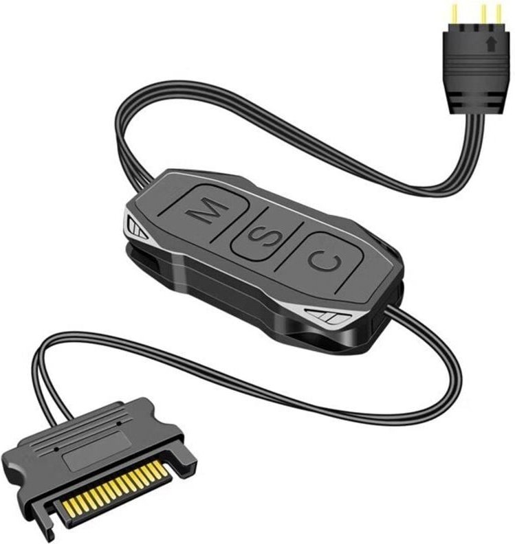 Controller argb KZQ alimentatore sata, controller per ventole rgb, controller per strisce luminose fai da te, strisce lu...