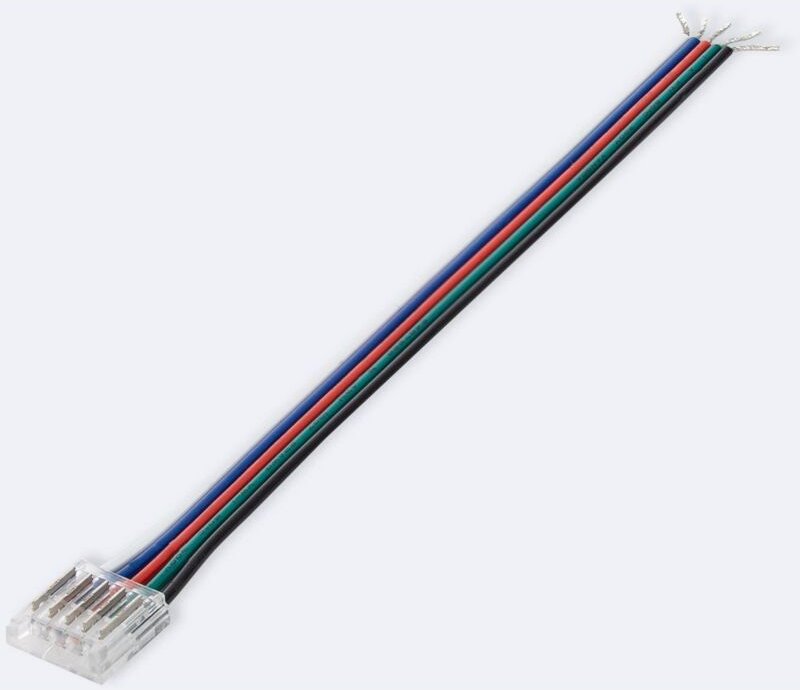 Efectoled - Clip-Verbinder mit Kabel für LED-Streifen rgbw 12/24V dc smd IP20 Breite 12mm 12 mm
