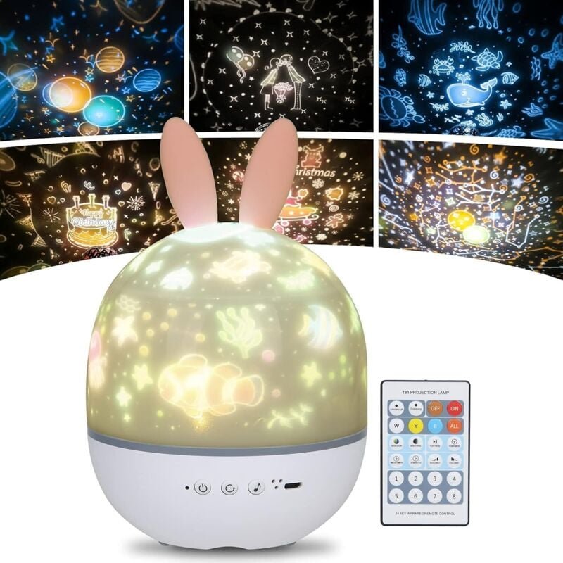 Thumbnail - Kinder Nachtlicht Sternenprojektor Lampe, Baby Nachtlicht, Sternenprojektor Lampe Kinder Nachtlicht, 360° Drehbare Fernb...