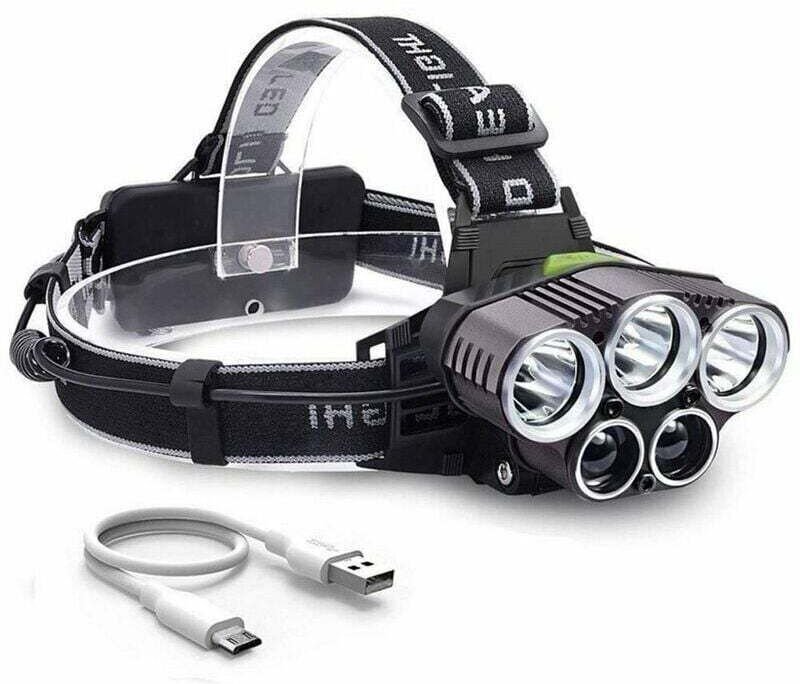 Wiederaufladbare Stirnlampe – Leistungsstarke, ultra-wiederaufladbare USB-LED-Stirnlampe mit 4 Beleuchtungsmodi und IPX4...