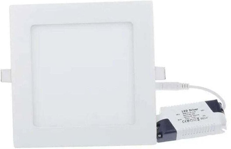 Ymyny - Rundes oder quadratisches LED-Panel Einbau, Warmes Kaltes Licht, Neutralweiß, 12 Watt, Quadratisch