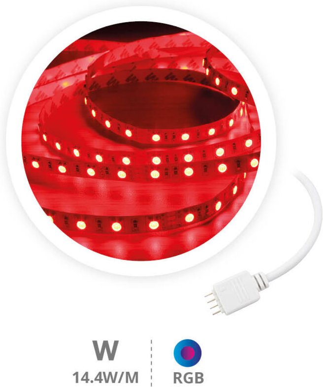 Rolle 5M LED-Streifen 14,4W/M rgb IP44 24V