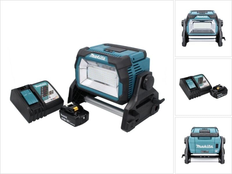 Makita - dml 809 RT1 Akku led Baustrahler 18 v 10000 lm + 1x Akku 5,0 Ah + Ladegerät