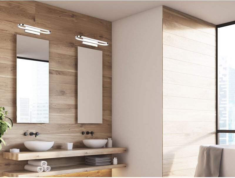 Thumbnail - Led Badezimmer Wandleuchte 2er Set in Chrom - Spiegelleuchten, Breite 40cm