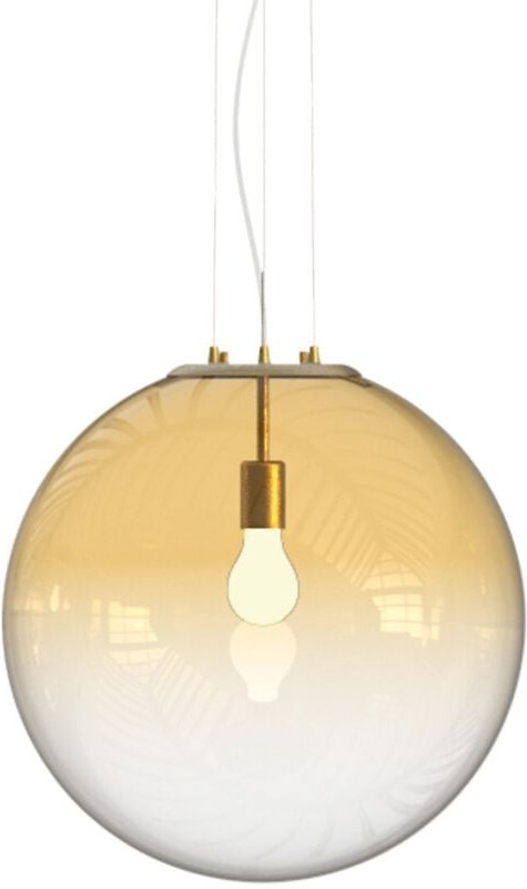 Ideal Lux MAPA CLEAR 50cm Globe Pendel-Deckenleuchte Bernstein