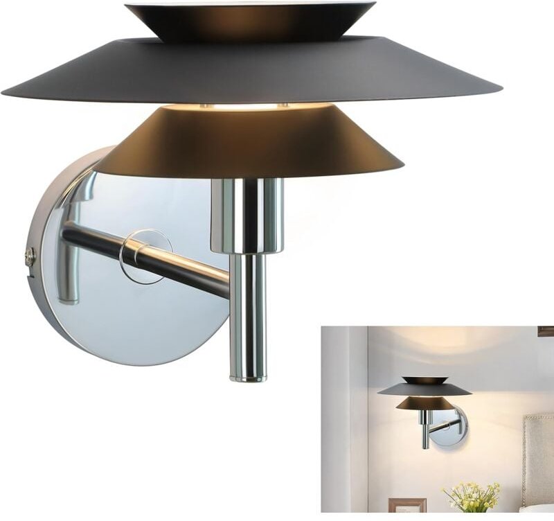 Wandleuchte Innen Schlafzimmer Wandlampe - Vintage Schwarz aus Metall Bettlampe G9 Flur Up Modern Design Flurlampe Wand ...