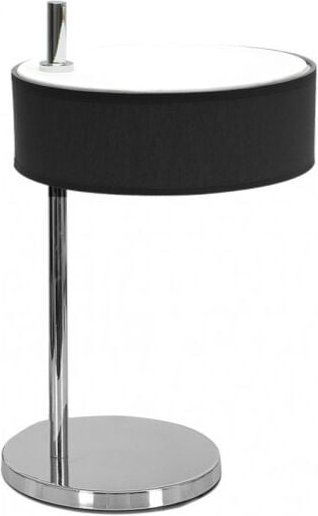 haiti tischlampe 1xe14 chrom/schwarz 37x22x26 cm