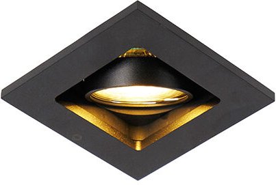Moderner Einbauspot schwarz verstellbar - Qure
