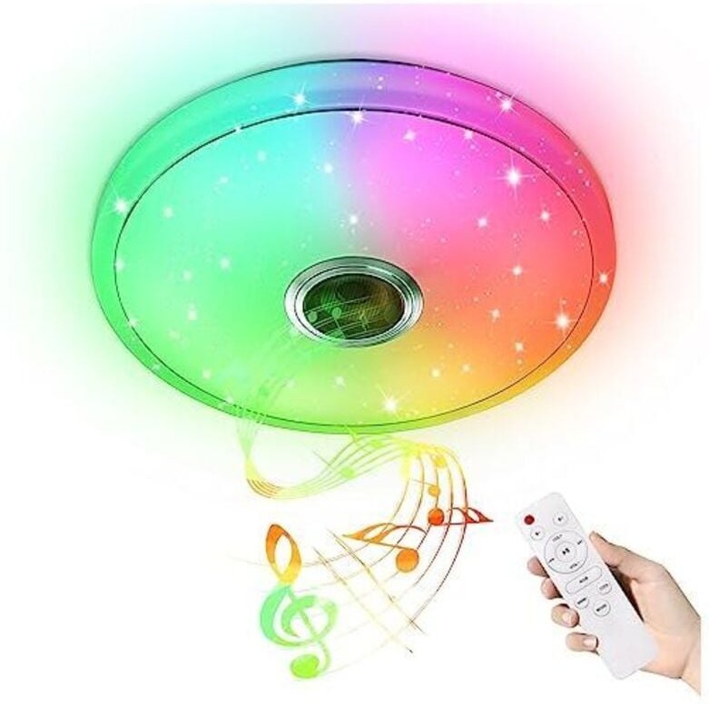 Deckenlampe 36W LED Deckenleuchte Flach RGB Dimmbar mit Fernsteuerung oder i-link APP-Steuerung Lampe Decke Einstellbare...