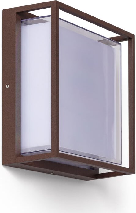 Efectoled - LED-Wandleuchte Außen 20W Aluminium cct Wählbar Doppeldiffusor Arelien Rost