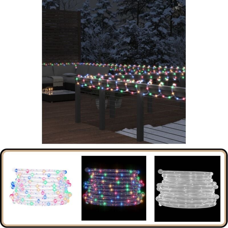 Lichtschlauch 1200 LEDs Mehrfarbig 50 m PVC - Weihnachtsdeko - Lichterketten - LED-Beleuchtung - Innenbeleuchtung - Fest...