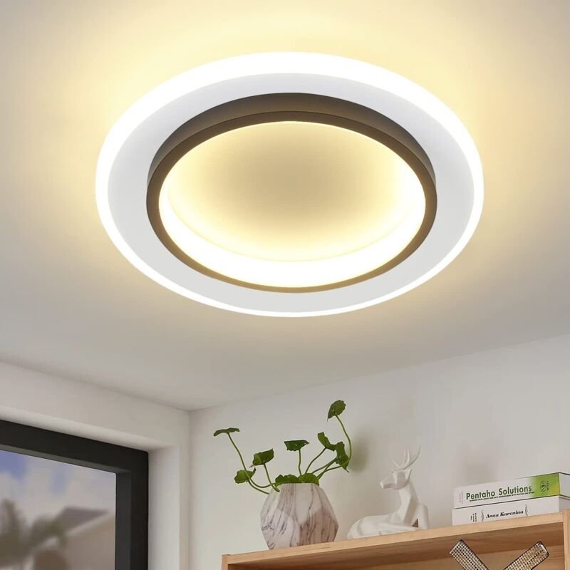 Deckenlampe led Deckenleuchte Schlafzimmer - 14W Flurlampe 3000K Warmweiß Schlafzimmerlampe Modern Design Wohnzimmerlamp...