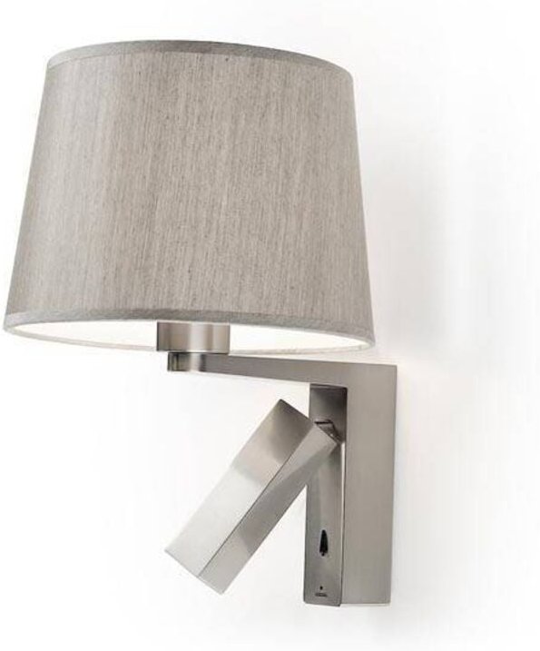 Leds-C4 GROK - 2 Licht Innenwandleuchte Satin Nickel mit Lesung, E27